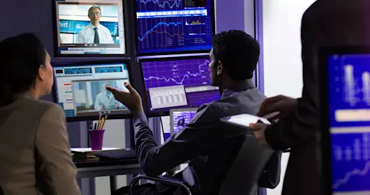 Business people on a video conference