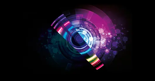 Abstract colors on black background
