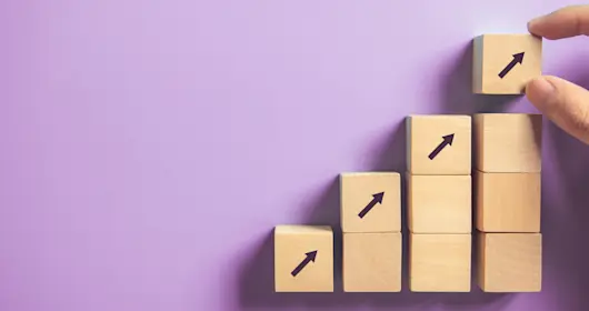 Blocks on purple background